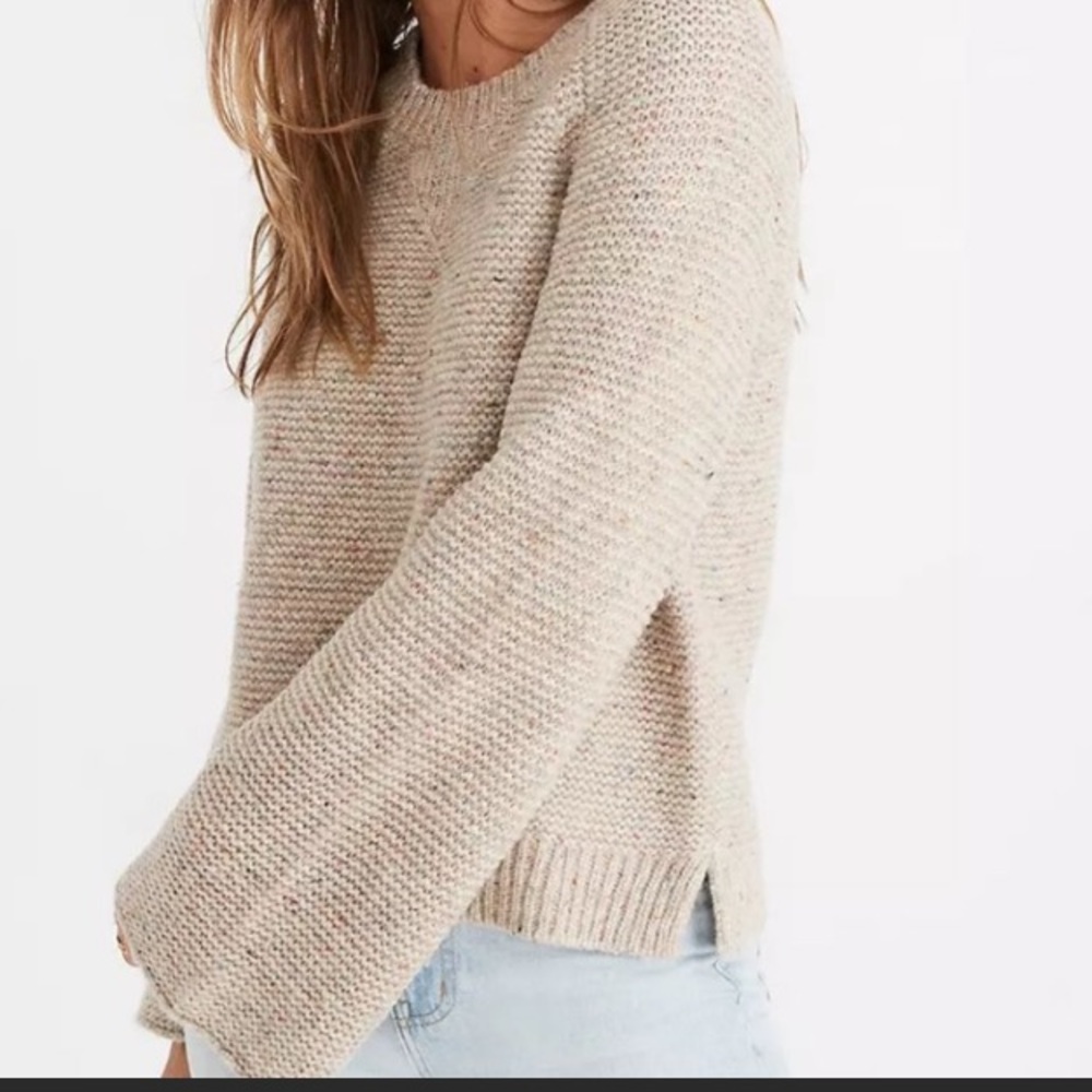 Madewell Flecked Wide Sleeves Pullover Sweater sz small - Picture 1 of 7